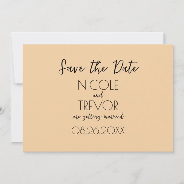 Erstellen Sie Ihre eigenen - Schlicht Minimalistis Save The Date (Vorderseite)