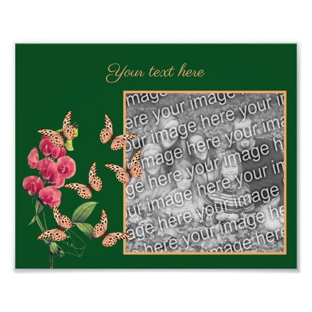 Erstellen Sie Ihre eigenen Schmetterlinge und Blum Fotodruck (Vorne)