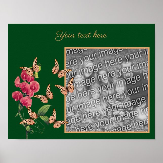 Erstellen Sie Ihre eigenen Schmetterlinge und Blum Poster (Vorne)