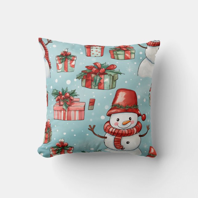 Erstellen Sie Ihre eigenen Schneemänner Kissen (Vorderseite)