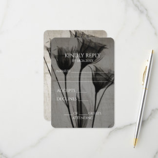 Erstellen Sie Ihre eigenen Sepia Vintage-Röntgenbl RSVP Karte