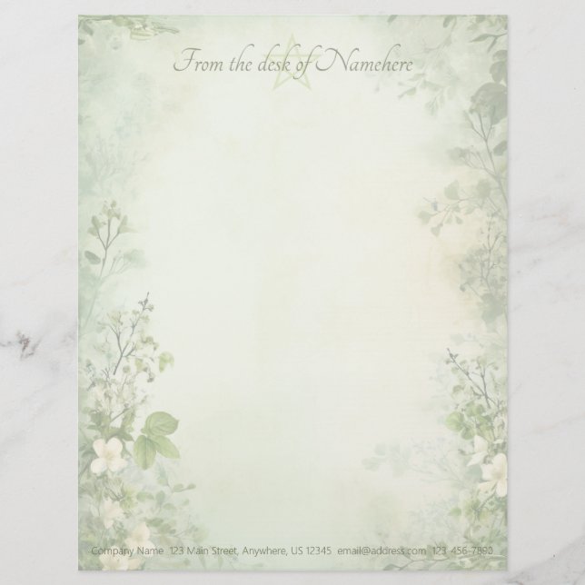 Erstellen Sie Ihre eigenen shabby chic Frühlingsbl Briefbogen (Vorderseite)