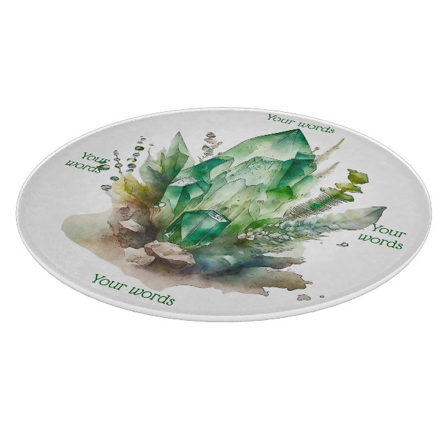 Erstellen Sie Ihre eigenen Smaragdgrünen Kristalle Schneidebrett (Ecke)