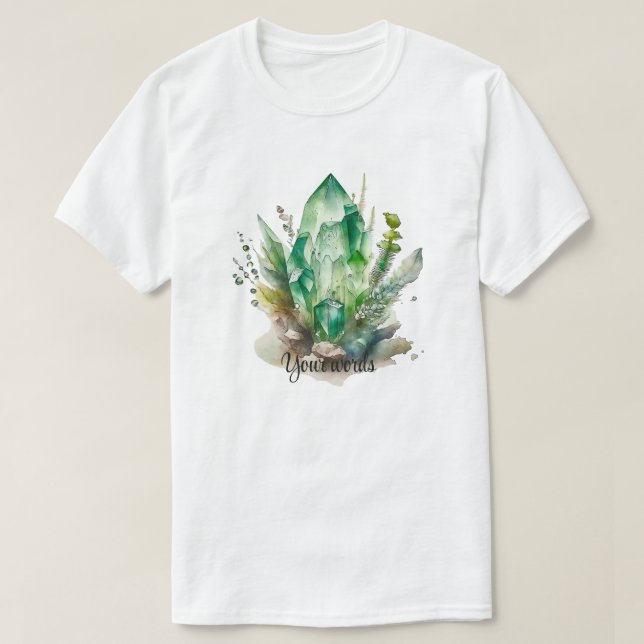 Erstellen Sie Ihre eigenen Smaragdgrünen Kristalle T-Shirt (Design vorne)