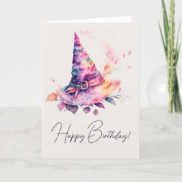 Erstellen Sie Ihre eigenen Spring Rainbow Hexenhut Feiertagskarte