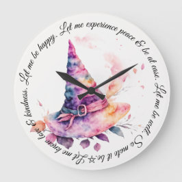 Erstellen Sie Ihre eigenen Spring Rainbow Hexenhut Große Wanduhr