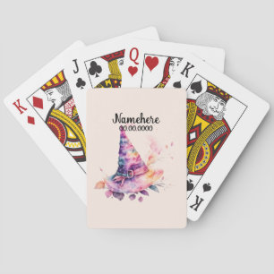 Erstellen Sie Ihre eigenen Spring Rainbow Hexenhut Spielkarten