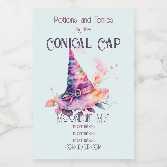 Erstellen Sie Ihre eigenen Spring Rainbow Hexenhut Weinetikett (Einzelnes Label)