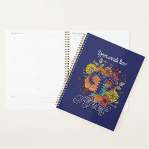 Erstellen Sie Ihre eigenen Sterne Floral Aries Zod Planer