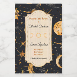 Erstellen Sie Ihre eigenen Sun Moon Stars Celestis Weinetikett