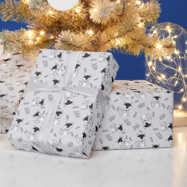 Erstellen Sie Ihre eigenen süßen grauen Füchse Geschenkpapier