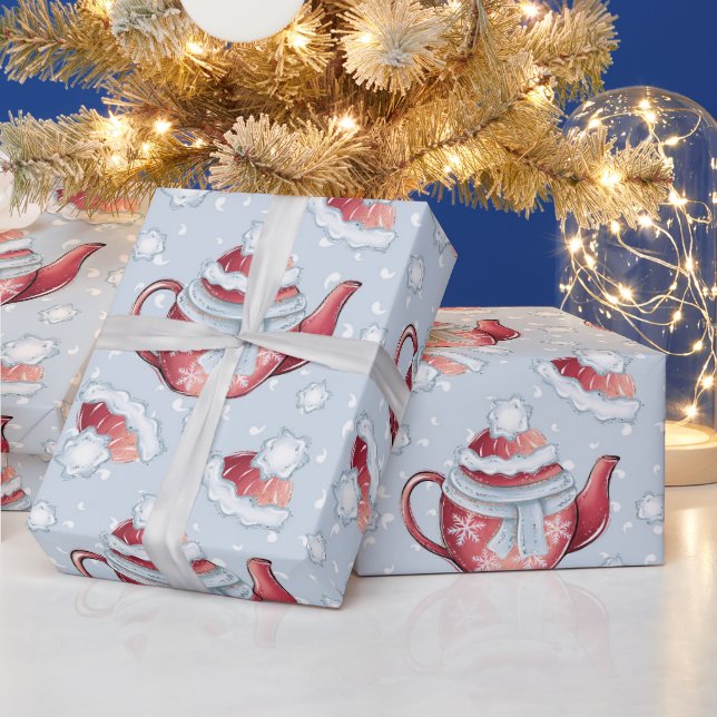 Erstellen Sie Ihre eigenen Teeköpfe Geschenkpapier (Feiertage)