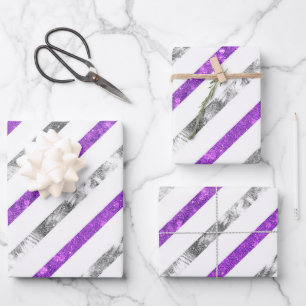 Erstellen Sie Ihre eigenen texturierten Streifen Geschenkpapier Set