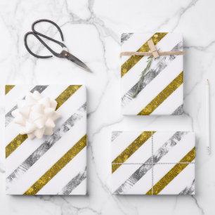 Erstellen Sie Ihre eigenen texturierten Streifen Geschenkpapier Set