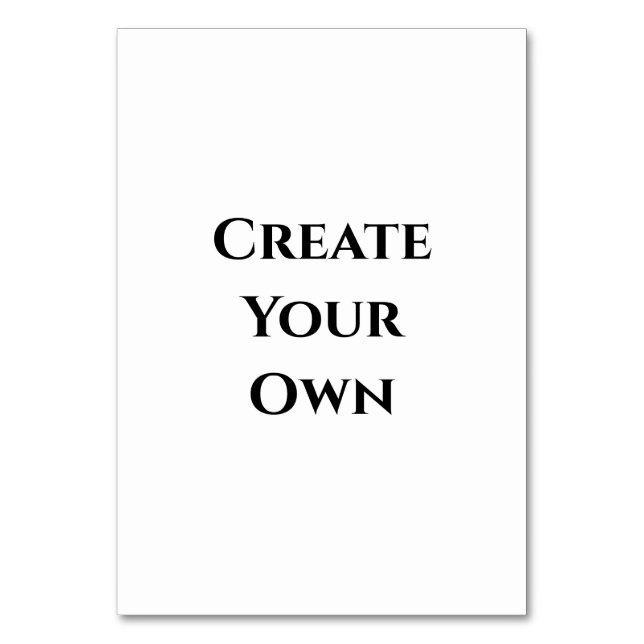 Erstellen Sie Ihre eigenen Tischnummer (Vorderseite)