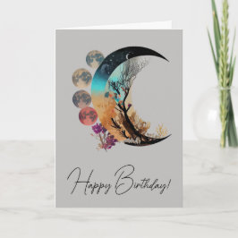 Erstellen Sie Ihre eigenen viele Monde Mitternacht Feiertagskarte