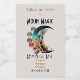 Erstellen Sie Ihre eigenen viele Monde Mitternacht Weinetikett