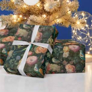 Erstellen Sie Ihre eigenen Vintage-Romantik-Vögel Geschenkpapier