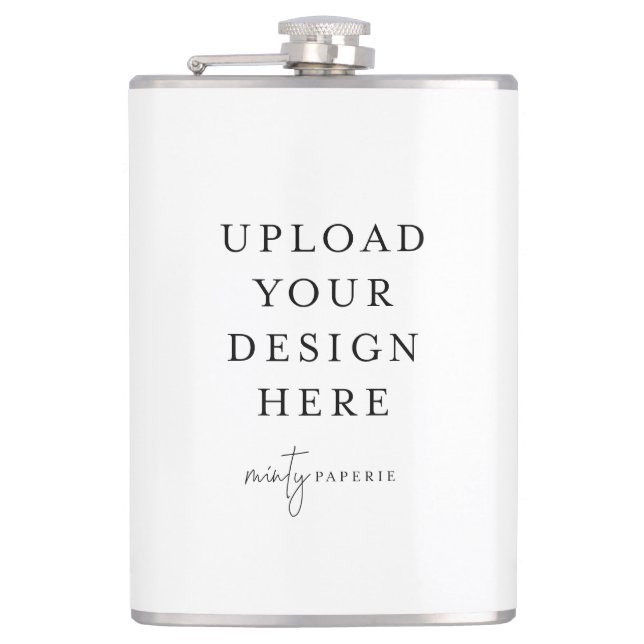 Erstellen Sie Ihre eigenen Vinyl ummantelt 8oz. Me Flachmann (Vorderseite)