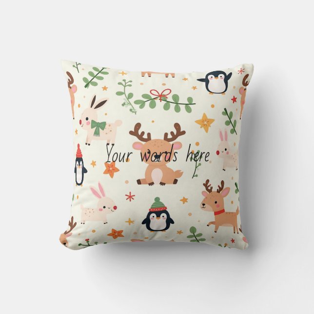 Erstellen Sie Ihre eigenen Weihnachten Kawaii Crit Kissen (Vorderseite)