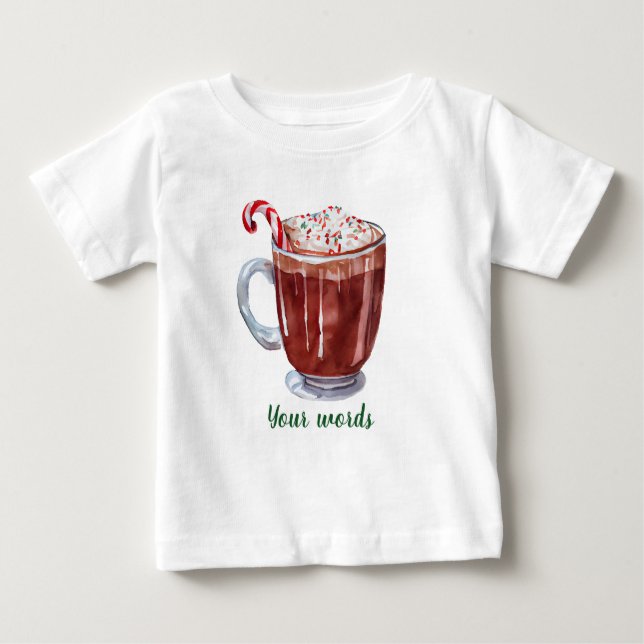 Erstellen Sie Ihre eigenen Weihnachtscreme Cane Co Baby T-shirt (Vorderseite)
