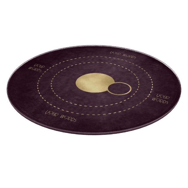 Erstellen Sie Ihre eigenen Weine & Gold Himmelspla Schneidebrett (Ecke)