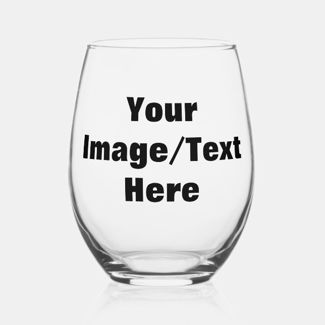 Erstellen Sie Ihre eigenen Weinglas Ohne Stiel (Vorderseite)