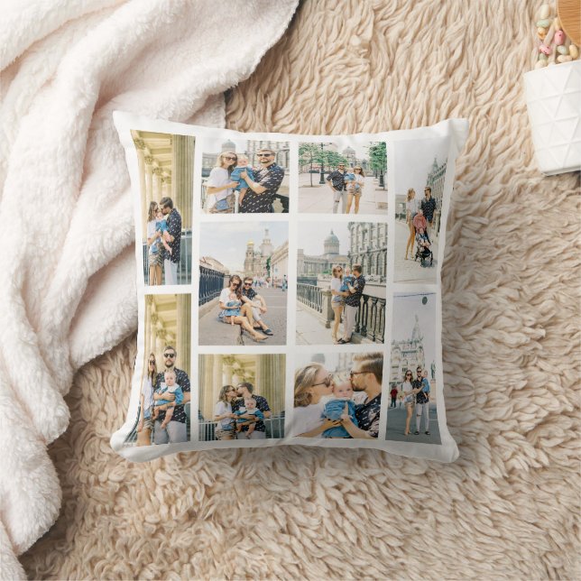 Erstellen Sie Ihre eigenen zehn Collage Throw Kiss Kissen (Decke)