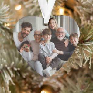 Erstellen Sie Ihre eigenen zweiseitigen Fotos Ornament