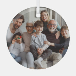 Erstellen Sie Ihre eigenen zweiseitigen Fotos Ornament Aus Glas