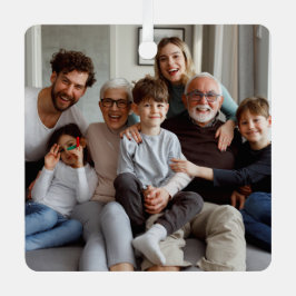 Erstellen Sie Ihre eigenen zweiseitigen Fotos Ornament Aus Metall