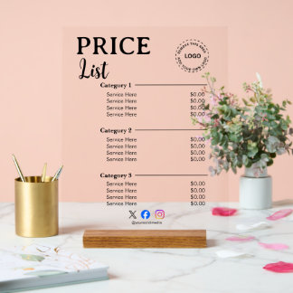 Erstellen Sie Ihre einfache Marken-Promotion-Preis Acrylschild