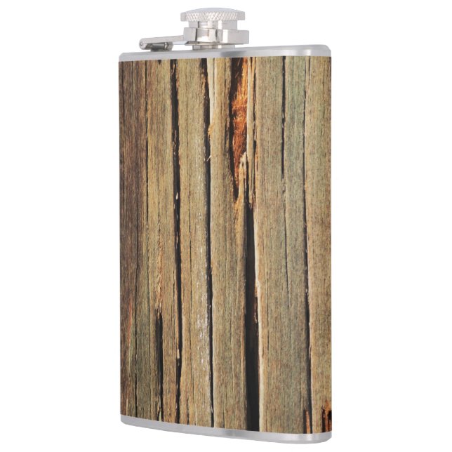 Erstellen Sie Ihre Imitate rustikale Holzflasche Flachmann (Links)
