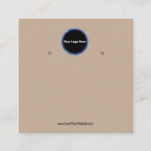 Erstellen Sie Ihre individuelle Logo-Ohrhänger-Dis Quadratische Visitenkarte