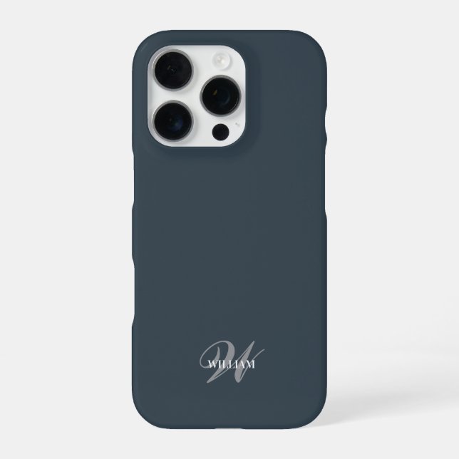 Erstellen Sie Ihre Individuelle Name-Monogrammkall iPhone Hülle (Rückseite)