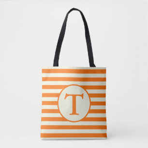 Erstellen Sie Ihre Monogramm-Beige und Orange-Totb