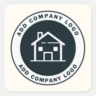 Erstellen Sie Ihre Office für Ihr Unternehmen Quadratischer Aufkleber