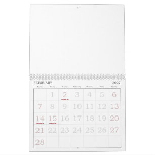Erstellen Sie Ihre personalisierte 21,59 cm x 27,9 Kalender