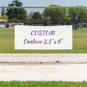 Erstellen Sie Ihre personalisierte 2,5' x 6' Outdo Banner