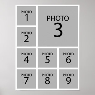 Erstellen Sie Ihre Personalisierte Vorlage 9 FOTO Poster