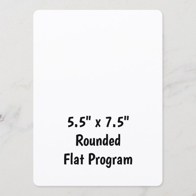 Erstellen Sie Ihre persönliche 5,5" x 7,5" abgerun Programm (Vorderseite)