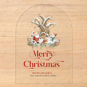 Erstellen Sie Ihre persönliche Weihnachtsgrußkarte Acryleinladungen