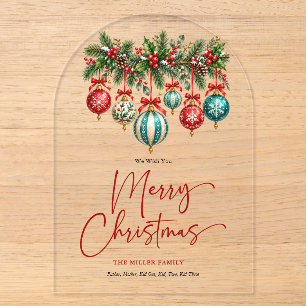 Erstellen Sie Ihre persönliche Weihnachtsgrußkarte Acryleinladungen