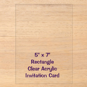 Erstellen Sie Ihre professionellen 5" x 7" rechtec Acryleinladungen