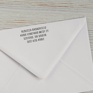 Erstellen Sie Ihre Rücksendeadresse Minimalistisch Permastempel