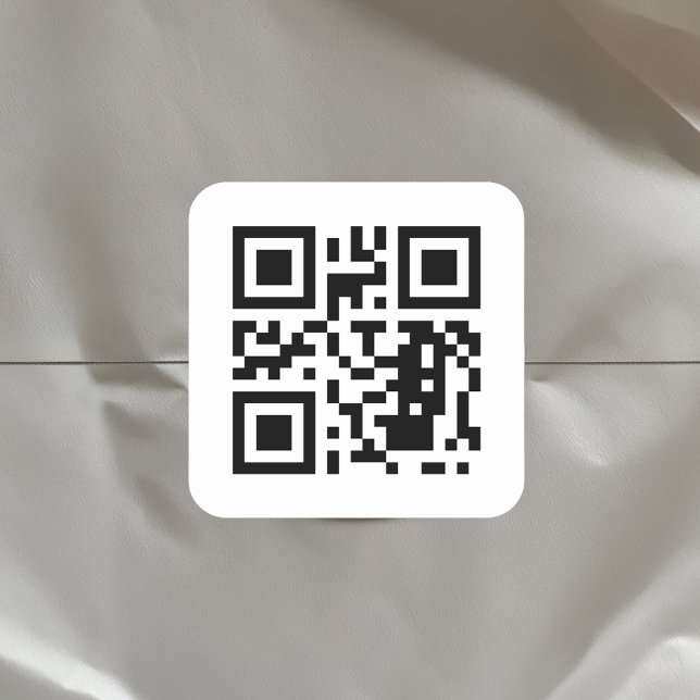 Erstellen Sie Ihren benutzerdefinierten QR-Code Quadratischer Aufkleber (QR Code Square White Sticker)