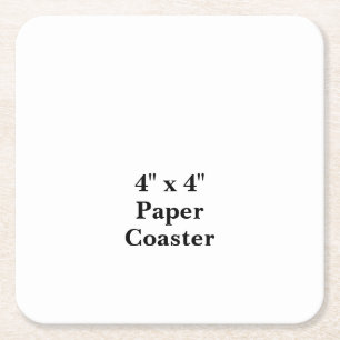Erstellen Sie Ihren eigenen 10 cm x 10 cm großen q Rechteckiger Pappuntersetzer