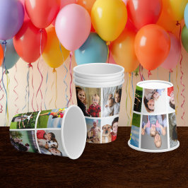 Erstellen Sie Ihren eigenen 10-Foto-Collage-Papier Pappbecher