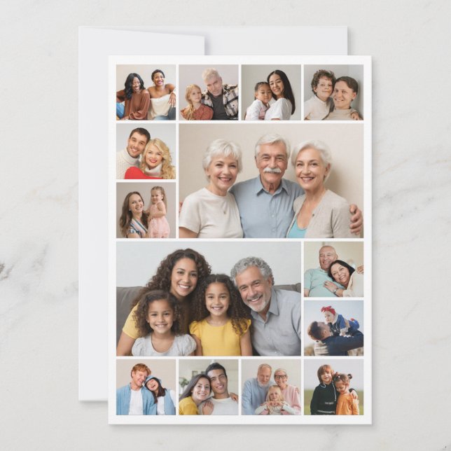 Erstellen Sie Ihren eigenen 14 Collage Gruß Karte (Vorderseite)