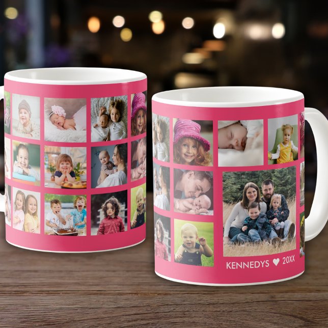 Erstellen Sie Ihren eigenen 22-Collage-Familiennam Kaffeetasse (Von Creator hochgeladen)